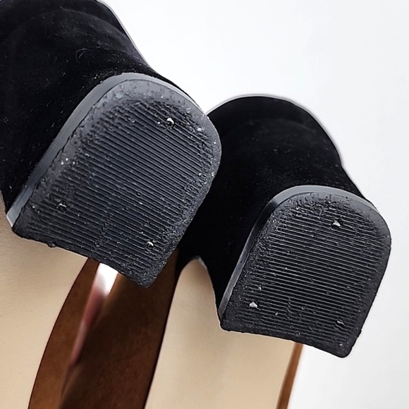 Tender Tootsies Pilar-2 Colourblock Heeled Pump Black Tan Brown Size 6W - Picture 10 of 14